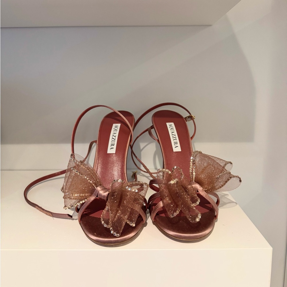 Aquazzura - Reve 105 Sandal in Antique Rose - NEW WITH BOX - Picture 6 of 7